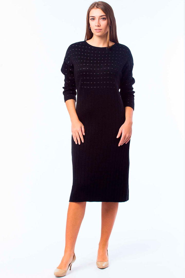 Фото товара 18867, черное платье с молнией на спине