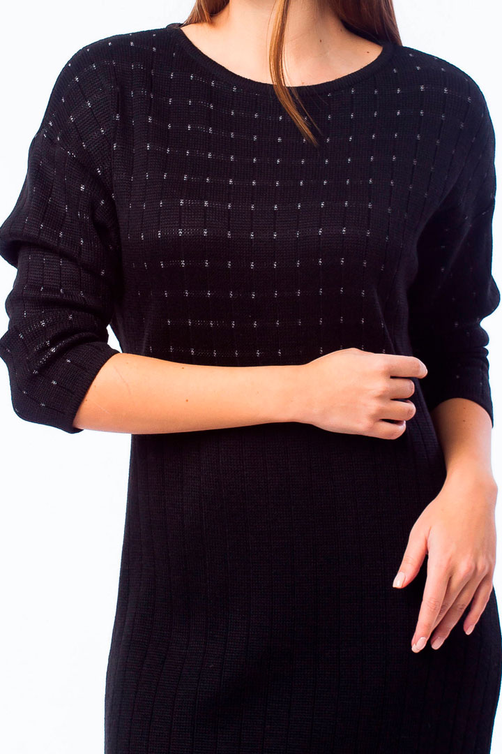 Фото товара 18868, черное платье с молнией на спине